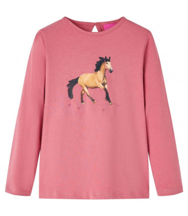 Kids' T-shirt with Long Sleeves Old Pink 128