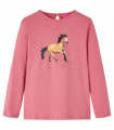Kids' T-shirt with Long Sleeves Old Pink 128