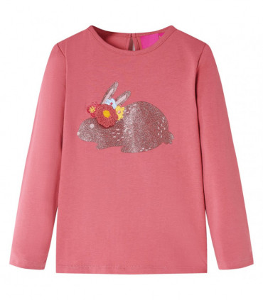 Kids' T-shirt with Long Sleeves Old Pink 140