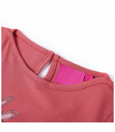 Kids' T-shirt with Long Sleeves Old Pink 140