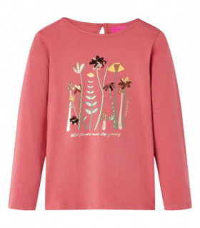 Kids' T-shirt with Long Sleeves Old Pink 92