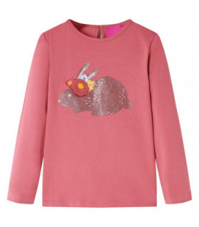 Kids' T-shirt with Long Sleeves Old Pink 92