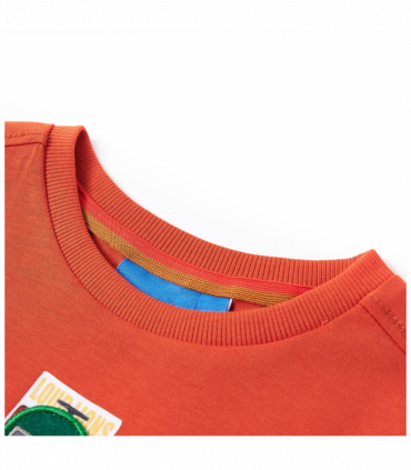 Kids' T-shirt with Long Sleeves Orange 128