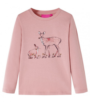 Kids' T-shirt with Long Sleeves Pink 104