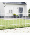 vidaXL Garden Fence White 3.4 x 1.2 m Powder-coated steel