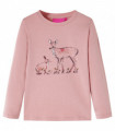 Kids' T-shirt with Long Sleeves Pink 116