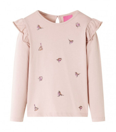 Kids' T-shirt with Long Sleeves Pink 128