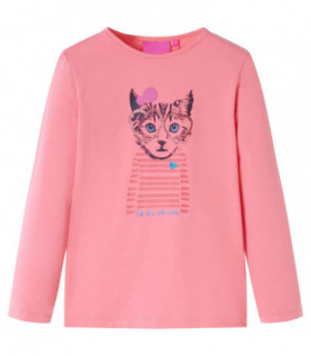 Kids' T-shirt with Long Sleeves Pink 128