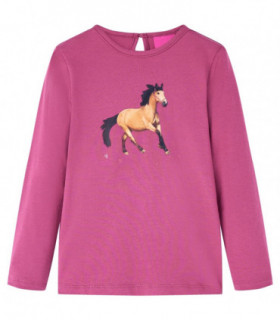 Kids' T-shirt with Long Sleeves Raspberry 104