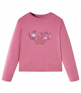 Kids' T-shirt with Long Sleeves Raspberry 104