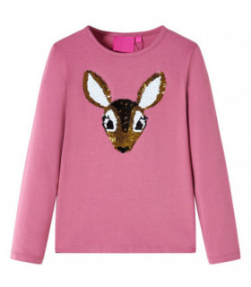 Kids' T-shirt with Long Sleeves Raspberry 104