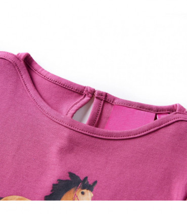 Kids' T-shirt with Long Sleeves Raspberry 116