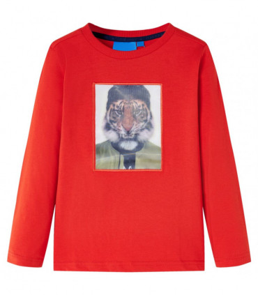 Kids' T-shirt with Long Sleeves Red 104