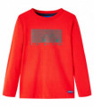 Kids' T-shirt with Long Sleeves Red 128