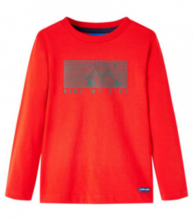 Kids' T-shirt with Long Sleeves Red 92