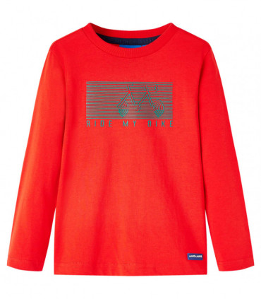 Kids' T-shirt with Long Sleeves Red 92