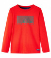 Kids' T-shirt with Long Sleeves Red 92