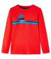 Kids' T-shirt with Long Sleeves Red 92