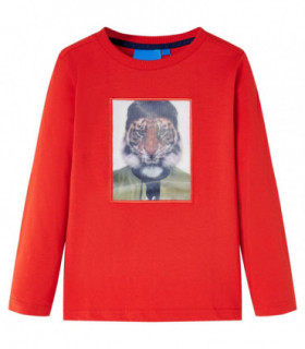 Kids' T-shirt with Long Sleeves Red 92