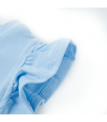 Kids' T-shirt with Ruffle Sleeves Light Blue 104