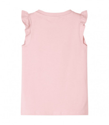 Kids' T-shirt with Ruffle Sleeves Light Pink 104