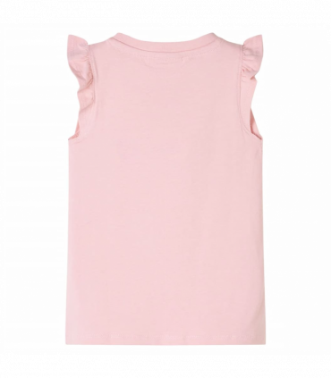 Kids' T-shirt with Ruffle Sleeves Light Pink 140