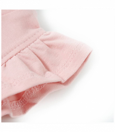 Kids' T-shirt with Ruffle Sleeves Light Pink 140