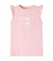 Kids' T-shirt with Ruffle Sleeves Light Pink 92