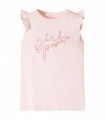 Kids' T-shirt with Ruffle Sleeves Soft Pink 104