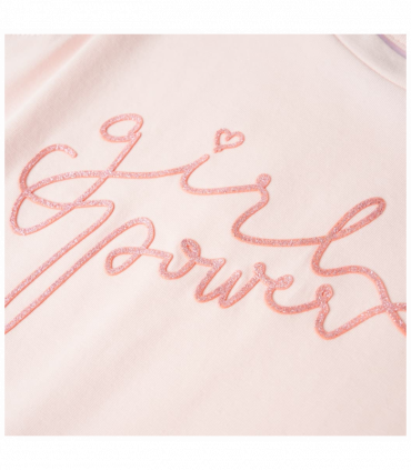 Kids' T-shirt with Ruffle Sleeves Soft Pink 128