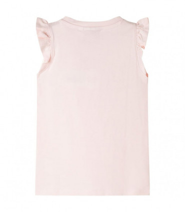 Kids' T-shirt with Ruffle Sleeves Soft Pink 92
