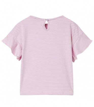Kids' T-shirt with Ruffled Sleeves Lila 128