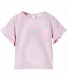Kids' T-shirt with Ruffled Sleeves Lila 140
