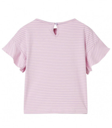 Kids' T-shirt with Ruffled Sleeves Lila 140