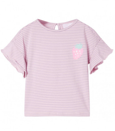 Kids' T-shirt with Ruffled Sleeves Lila 92