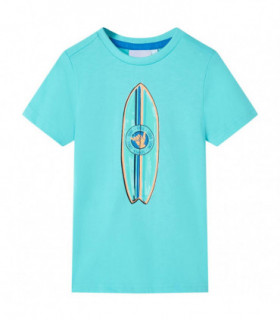 Kids' T-shirt with Short Sleeves Aqua 104