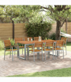 vidaXL Garden Chair 8 pcs Brown 56 x 57 x 87cm Solid Acacia wood