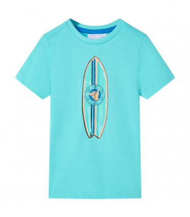Kids' T-shirt with Short Sleeves Aqua 116