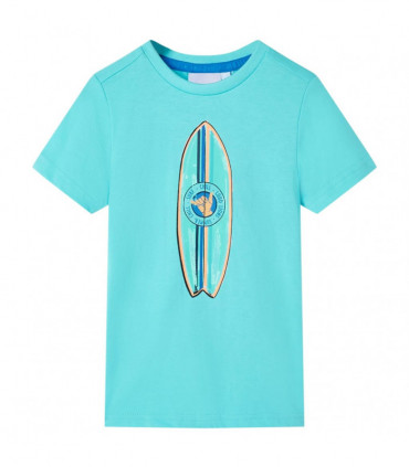 Kids' T-shirt with Short Sleeves Aqua 128