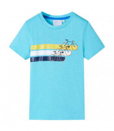 Kids' T-shirt with Short Sleeves Aqua 140