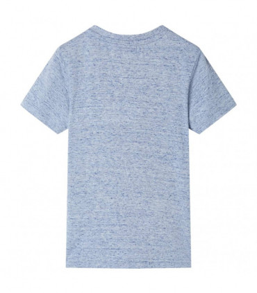 Kids' T-shirt with Short Sleeves Blue Melange 104
