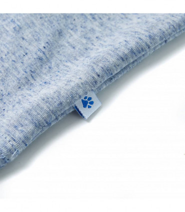 Kids' T-shirt with Short Sleeves Blue Melange 104