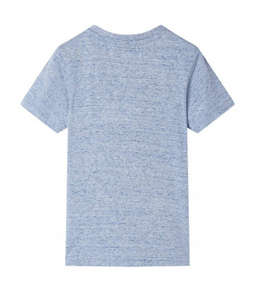 Kids' T-shirt with Short Sleeves Blue Melange 140