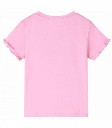 Kids' T-shirt with Short Sleeves Bright Pink 128