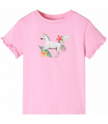 Kids' T-shirt with Short Sleeves Bright Pink 92