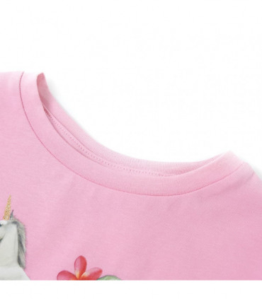 Kids' T-shirt with Short Sleeves Bright Pink 92