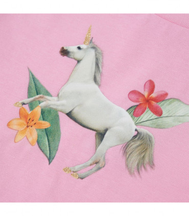 Kids' T-shirt with Short Sleeves Bright Pink 92