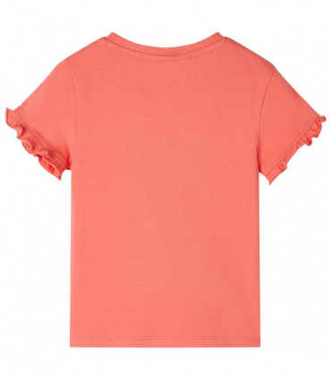 Kids' T-shirt with Short Sleeves Coral 128