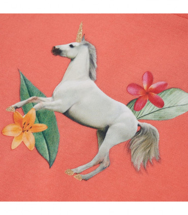 Kids' T-shirt with Short Sleeves Coral 128