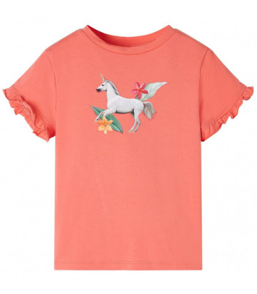 Kids' T-shirt with Short Sleeves Coral 92